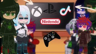 Game consoles react to... //gacha club// reaction video.