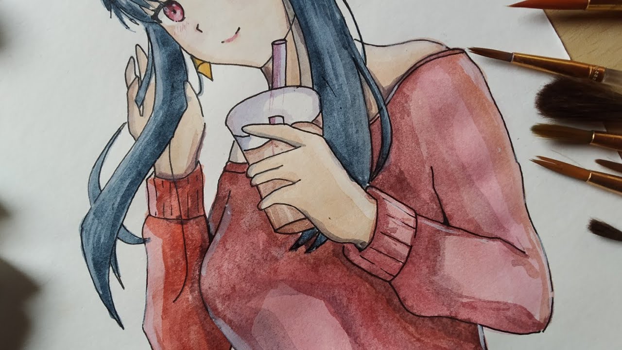 Drawing Yor Forger Spy X Family Speed Painting Anime Art Shorts
