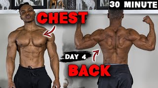 30 MINUTE CHEST AND BACK WORKOUT AT HOME (DUMBBELLS ONLY!) - DAY 4