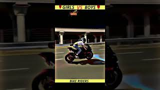 GIRLS 🥵💥 VS BOYS bike riding stand 🔥|| 😨#shorts #youtubeshorts #viral #bike #stand