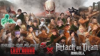 DEAD OR ALIVE 5 LAST ROUND ATTACK ON TITAN Costumes Level Gameplay Trailer