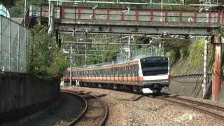 【HD】 E233系0番台T35編成入線　梁川にて