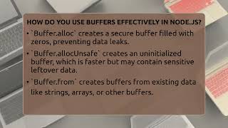How Do You Use Buffers Effectively In Node.js? - JavaScript Toolkit