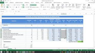 Metodo Guerchet, Calculo de Áreas (Planta), Método Guerchet Excel,