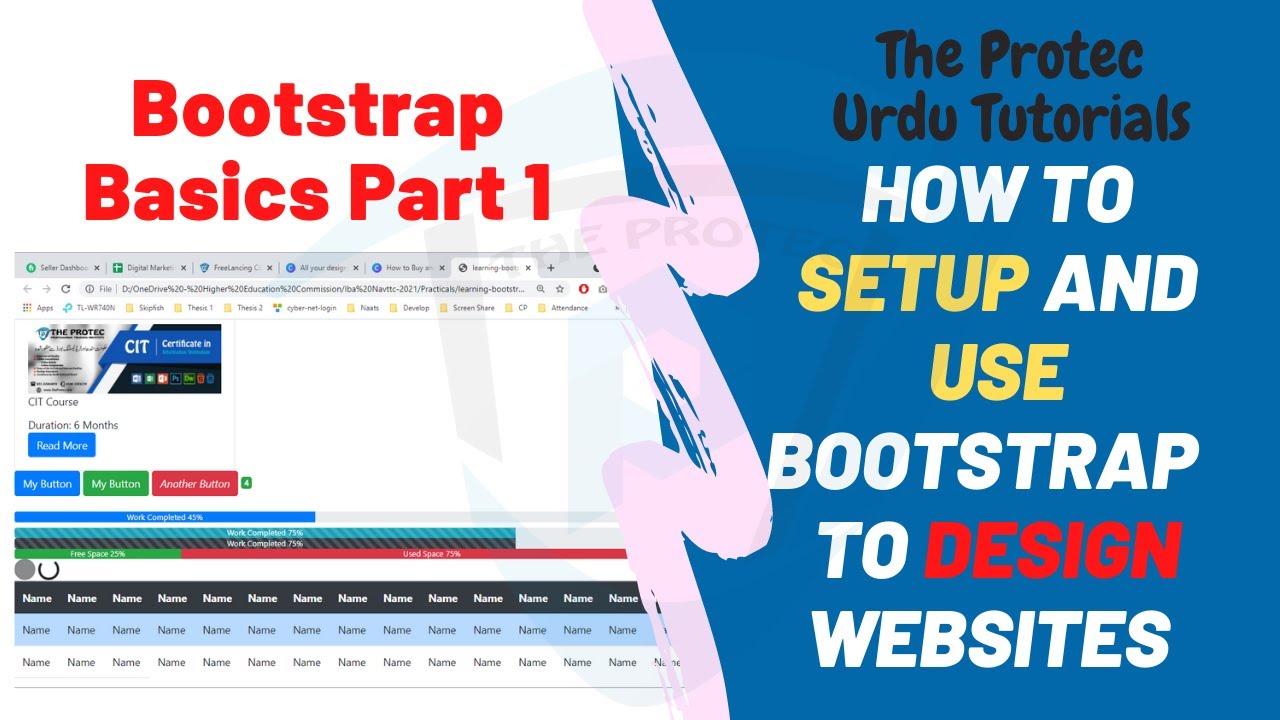 Bootstrap Basics Lecture 1: Learn How To Setup And Use Bootstrap Urdu ...