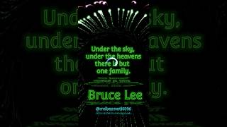 Bruce Lee - Under the sky, under the heavens there is but one family #martialarts #brucelee #shorts