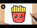 #240 How to Draw a Cute French Fries - Easy Drawing Tutorial