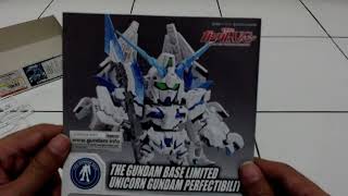 SD BB Senshi Unicorn Gundam Perfectibility - Bandai Base Limited