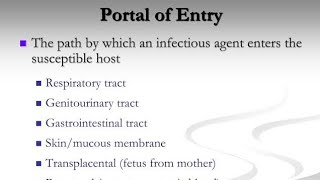 Portals Of Entry And Portals Of Exit In Human Body.(what is portal of entry)