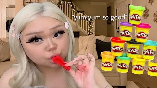 ASMR dumb b̶t̶c̶h̶ girl babysits you! 👶🏻👩🏼 (eats ur playdoh) *FAKE* (realistic)