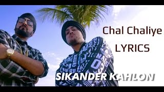 Chal Chaliye LYRICS | Manj Musik X Sikander Kahlon | MTV Spoken Word 2