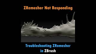 ZRemesher in ZBrush NOT Responding? Effortless Geometry Fix #zbrush #sculpting #troubleshooting