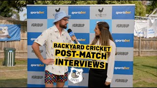 Backyard Cricket Post Match Interviews (with The Grubs)