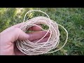 Cordage made from a special part of the cattail leaves