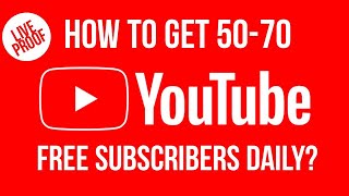 How To Get Free Subscribers On YouTube -2024