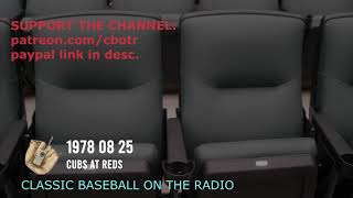 1978 08 25 Cubs at Reds  Vintage Baseball on the Radio