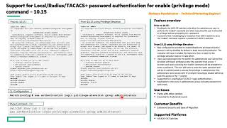 AOS-CX 10.15 Release Update: Local Radius TACACS+ Password Support