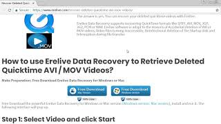 How to Recover Deleted Quicktime AVI MOV Videos