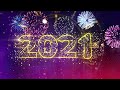 Happy New Year CLOCK 2021 / Countdown Timer with Sound Effects + Voice 4K