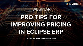 Pro Tips for Improving Pricing in Eclipse ERP