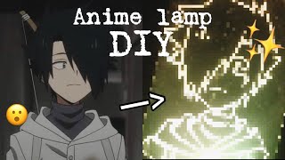 DIY how to make your own anime lamp