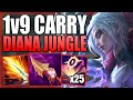 HOW TO 1v9 CARRY GAMES WITH DIANA JUNGLE & CLIMB FAST IN SOLO Q! - Gameplay Guide League of Legends