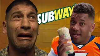 Russell Wilson Terrifies The Punisher with his Subway Sandwich