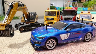 자동차 장난감 조립놀이 포크레인 중장비 트럭놀이 RC Car Toy Assembly with Excavator Truck Play