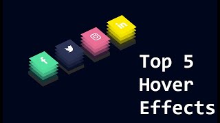 top 5 hover effect using only css no java script | css animation and hover effects