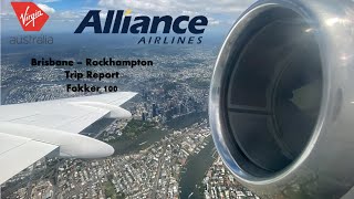 Alliance Airlines | Fokker 100 | VH-UQF | VA1239 | Brisbane - Rockhampton | Trip Report