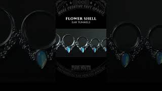 PUNKYOUTH Flower Shell Ear Tunnels