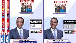 Amadou Ba est l’invité de Pierre Edouard et George Nesta dans Entretien Spécial Ce Vendredi 15/11/24