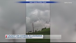 CAUGHT ON CAMERA: Cellphone camera catches waterspout in Louisiana