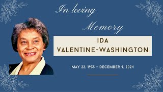 Ida Valentine-Washington Funeral Service 12-22-24