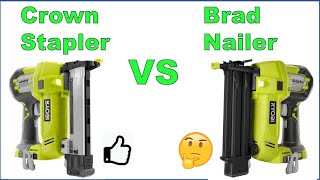 Ryobi 18g Brad nailer vs 18g crown stapler [how to choose] watch before you buy!