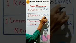 Paper Measures | Quire | Ream | Commercial Ream | Quantity Unit #shorts