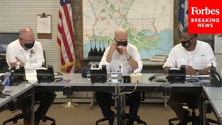 Biden Meets With Local Leaders In Louisiana To Discuss Hurricane Ida