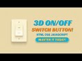 ✨ 3D Toggle Switch Button Tutorial | HTML CSS JavaScript | Neumorphism UI Design