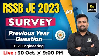 RSSB JE 2023 | RSSB JE Previous Year Questions | Survey Civil Engineering | UEC