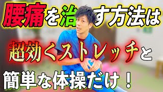 【腰痛の治し方 ストレッチ】超効く！腰痛を早く治したい方はお尻のストレッチと体操すると腰痛がスッキリ改善！