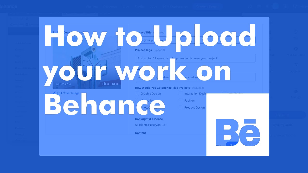 How To Upload Your Project On Behance Youtube