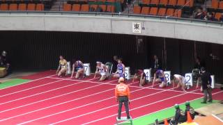 2013日本ｼﾞｭﾆｱ室内陸上 男子ｼﾞｭﾆｱ60m予選6組 川上拓也 6.94 Kawakami