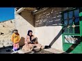 Winter gift of caring viewer: joy of mother and daughter in the magical cave