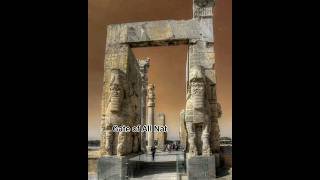 Gate of All Nations also known as Gate of Xerxes, is located in ruins of ancient city of...