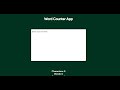 Simple Word Counter App in JavaScript