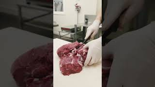 How to debone a deer roast. 🔪🦌 #shorts #deer #venison #butcher #thebeardedbutchers
