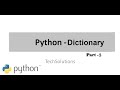 Python Dictionary Part-3