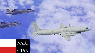 F-35 Fighter Jet Rushing to Intercept 3 Russian Military Aircraft In Sky Poland