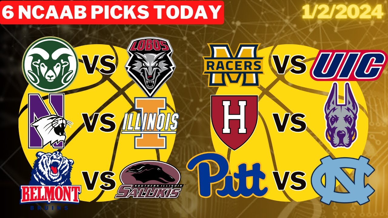 6 College Basketball Picks Today 1/2/24 CBB Picks NCAAB Betting Picks ...