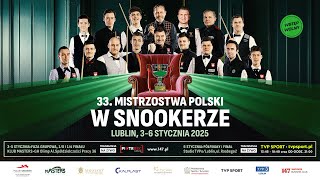 Daniel Holoyda vs Sebastian Milewski: 33. Otwarte Mistrzostwa Polski w Snookerze – Lublin 2025